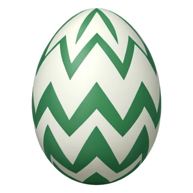 decor egg, symmetry, green and white sticker