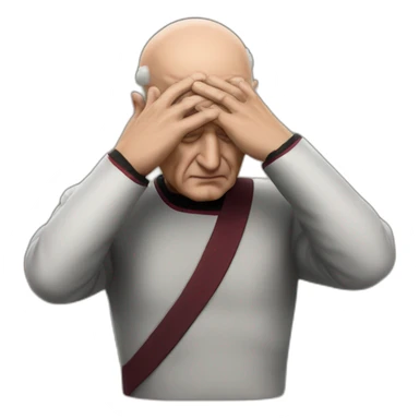 picard face palm photo realistic sticker