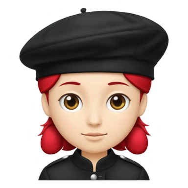 Beret black sticker