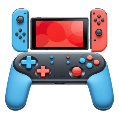 Nintendo switch 1 emoji, controller color is red(left) and blue(right) sticker