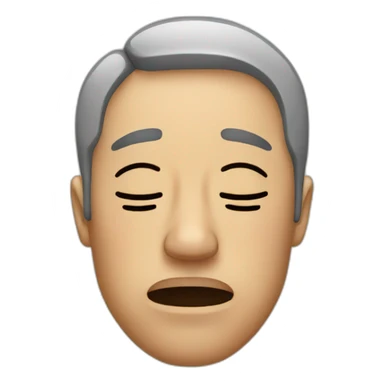 Man crying with one eye closed sticker