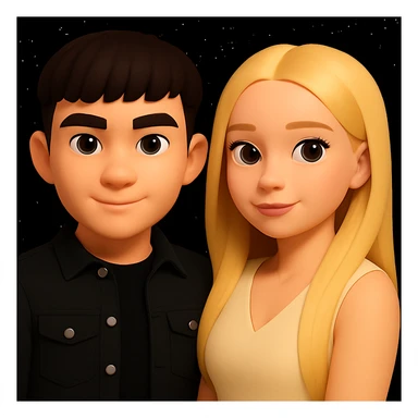 Slightly adjust the proportions of the upper body of the girl, making it a bit more voluminous for a more balanced silhouette, while preserving the overall look and style of a 3D emoji. Maintain the 3D emoji style characteristics in the edit. sticker