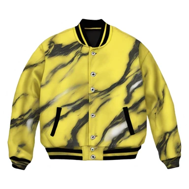 a cool yellow and black marbled school varsity jacket (jacket ONLY) sticker