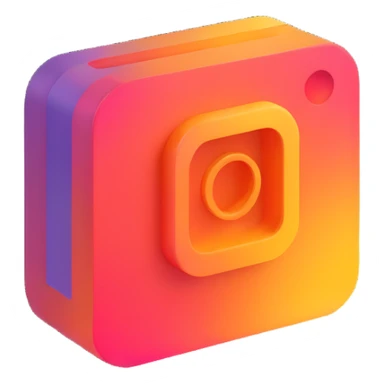 3D Instagram icon sticker