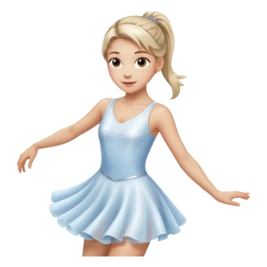 Ice skater girl sticker