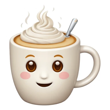 latte in a mug with no face sticker