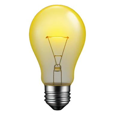 all Yellow light bulb no eyess sticker