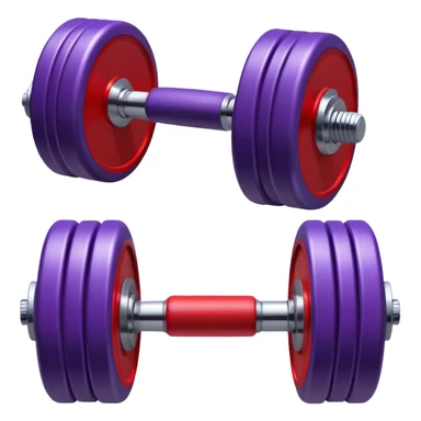 one purple red dumbbell, fitness weight sticker