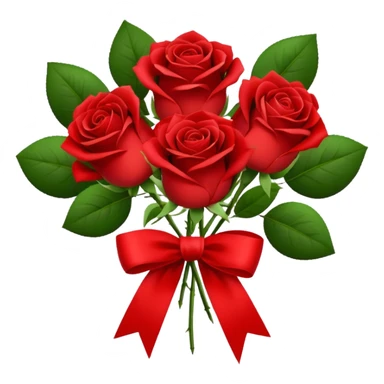 classic red roses bouquet sticker
