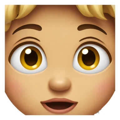 mouth open with baby eyes sticker