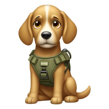 Dog as a solider sticker