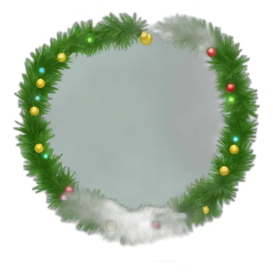 green christmas garland plain sticker