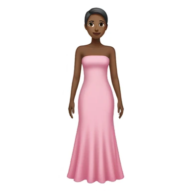 Pink long tube dress sticker