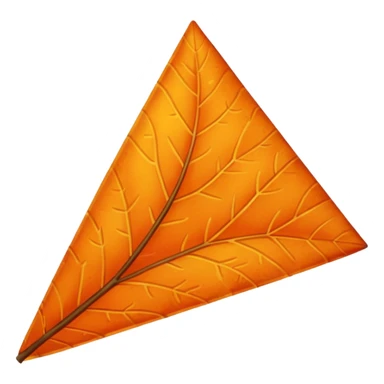 Autumn leaf through semi triangle sticker
