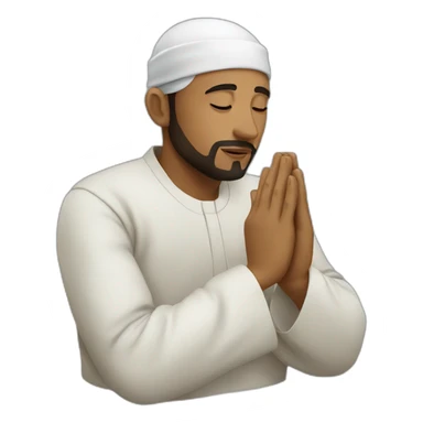 muslim praying sticker