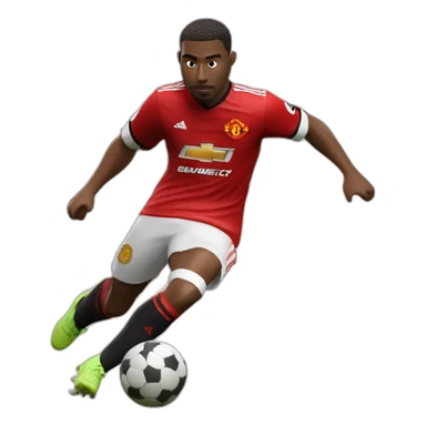 manchester united player shooting sticker