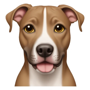 half pitbull half whippet, all brown face sticker