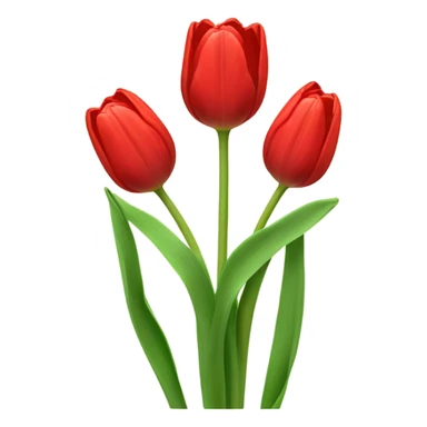 background composed of red tulips sticker