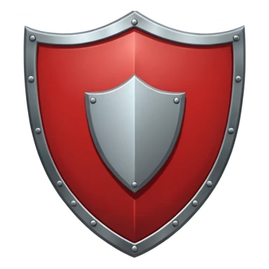 Flat vector  No gradients  Deep red (#7A0F1E)  Transparent background  High contrast  Clean gothic shield aesthetic  Designed to be readable at 128x128px sticker