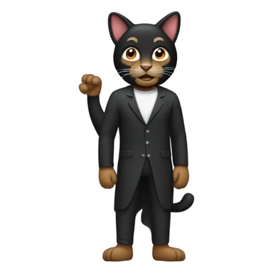 Black guy dressed as a cat sticker