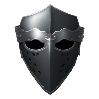 Bloodborne , Black armour , face fully covered with a silver mask  sticker