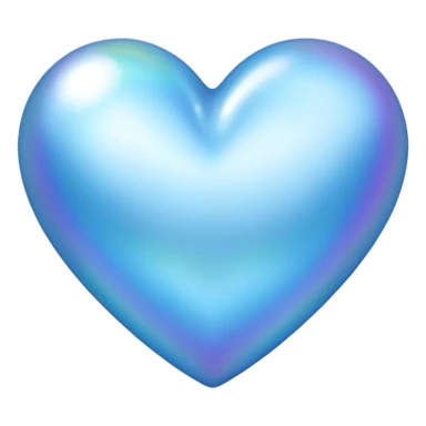 Blue azure pearly heart sticker
