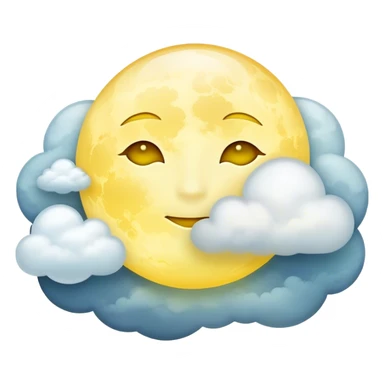 Yellow Moonlight and clouds with beautiful finish  sticker