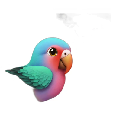 lovebird on human shoulder sticker