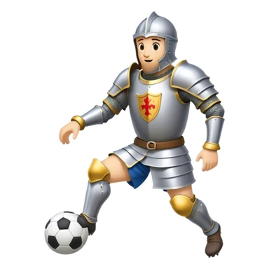 knight playing soccer sticker