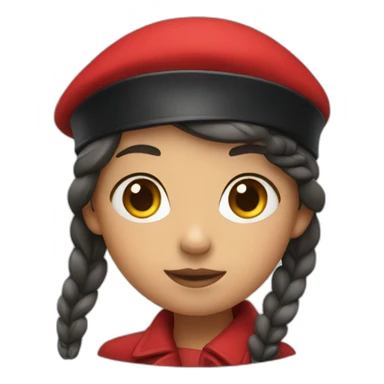 girl with red beret sticker