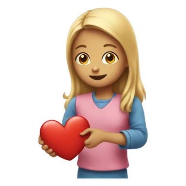 Giving heart to a girl sticker