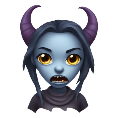 Scary demon girl sticker