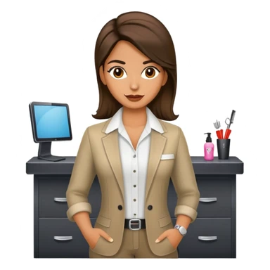 Hair salon manager Hispanic sticker