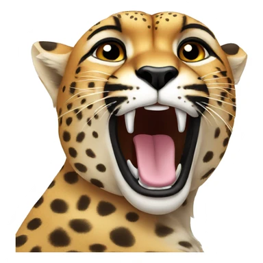 Cheetah blowing a kiss sticker