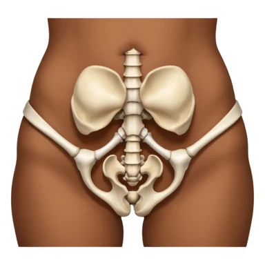 Human woman Pelvic bone sticker