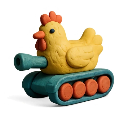 tank shaped like a chicken sticker