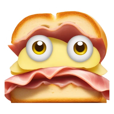 Ham sandwich eyes sticker