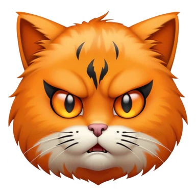 sad hatecat or fire sticker