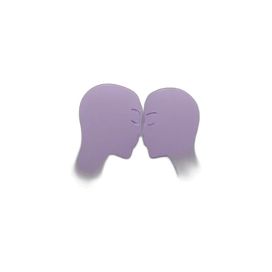 Two people kissing each other.   sticker