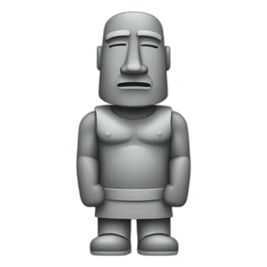 MOAI EMAOJI SHOWING THUMB AND WEARING SNEAKERS sticker