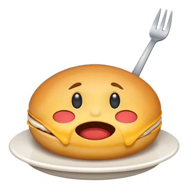 emoji waiting for food sticker