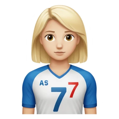 blonde Number 7 Printed Athlete sticker