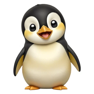 Cinematic Cute Yawning Emperor Penguin Portrait Emoji, Head tilted slightly with a dramatic, wide-open yawn, showcasing smooth, downy feathers with a striking contrast and sleepy, half-closed eyes, Simplified yet irresistibly adorable features, highly detailed, glowing with a soft, cozy polar glow, high shine, relaxed yet expressive, stylized with a touch of whimsical charm, soft glowing outline, capturing the essence of a drowsy yet affectionate arctic guardian that seems ready to stretch out and nap! sticker