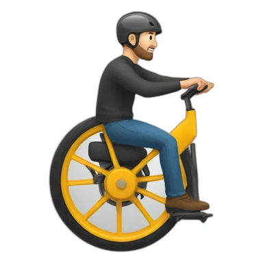 Man riding monowheel sticker