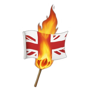 english flag burning sticker