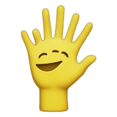 yellow-face-smile-like-hand sticker