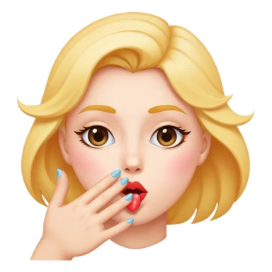 blowing a kiss sticker