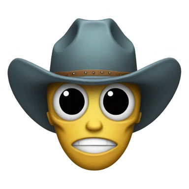 alien with cowboy hat sticker