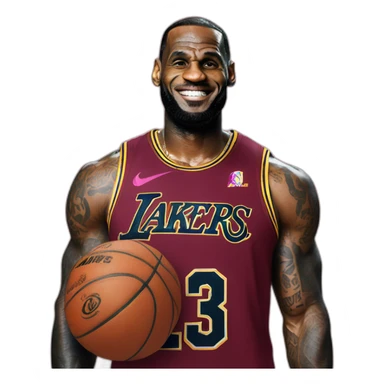 lebron james with nike t shirt sticker