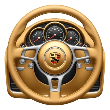 Volant Porsche doré sticker